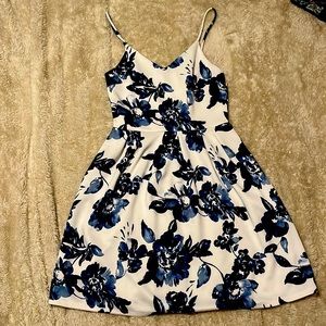 Small blue and white floral dress